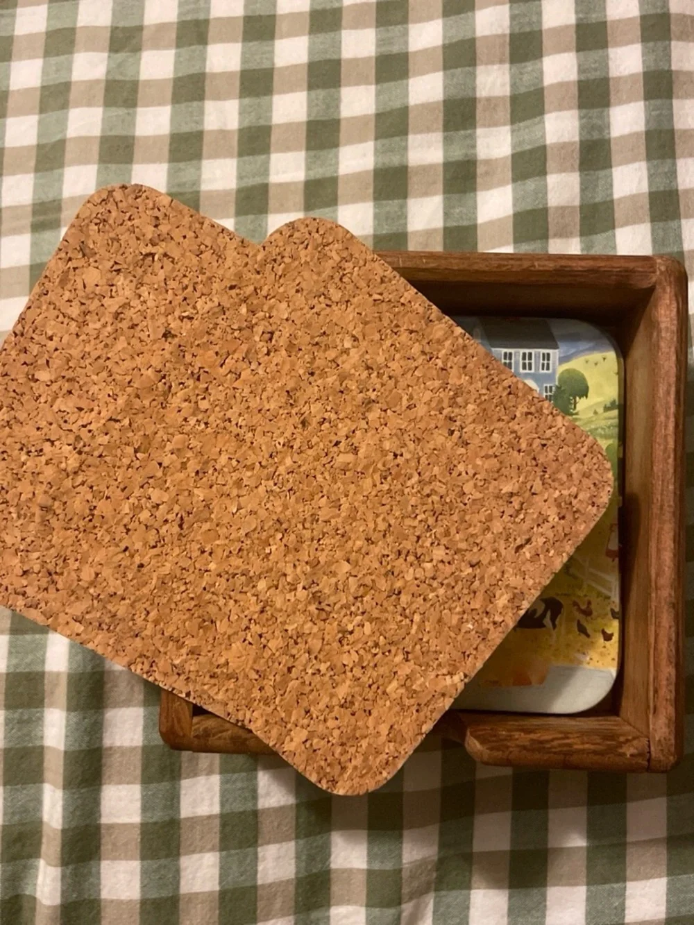 Farmcore Red Barn Farmhouse Coaster Set with Farm Animals